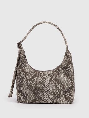 Baggu Mini Nylon Shoulder Bag in Snakeskin